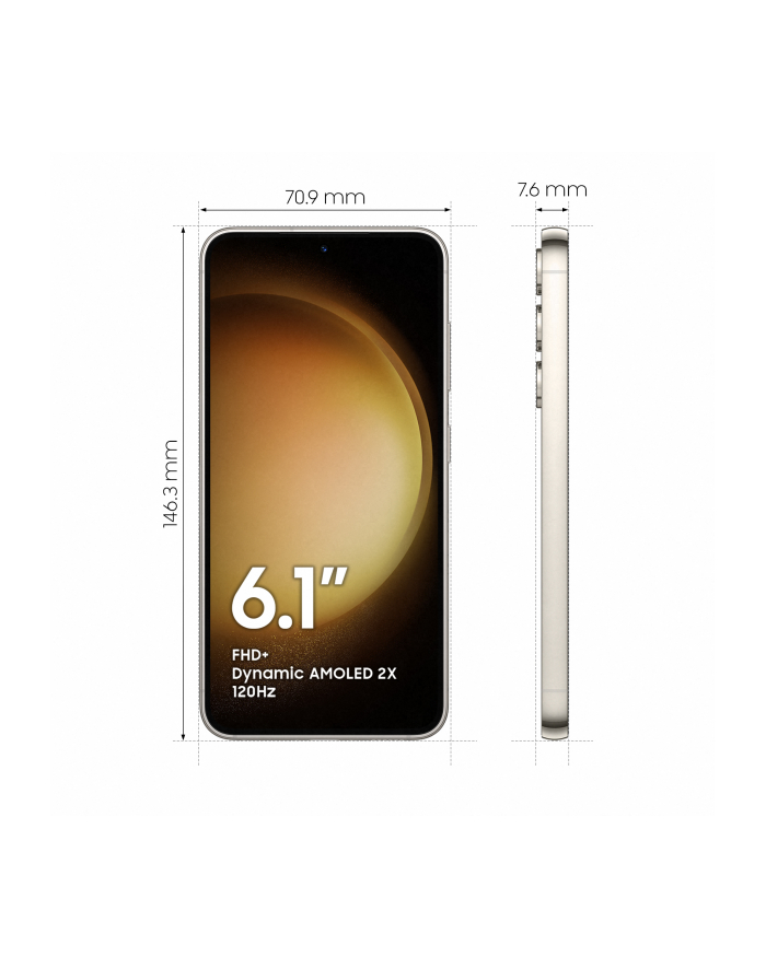 Smartfon Samsung Galaxy S23 (S911) 5G 8/256GB Cream główny