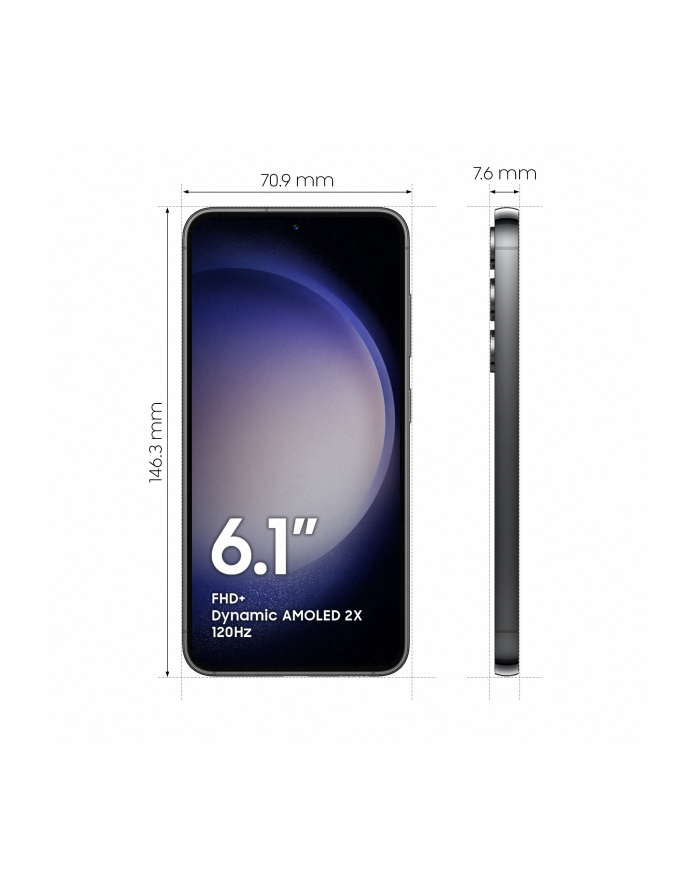 Smartfon Samsung Galaxy S23 (S911) 5G 8/256GB Black główny