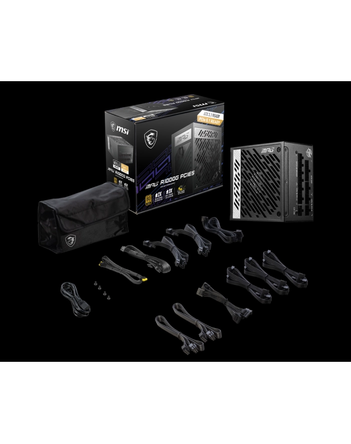 msi Zasilacz MPG A1000G PCIE5 1000W 80PLUS GOLD F.MODULAR główny