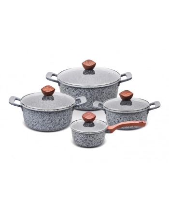 PROMIS ZESTAW GARNKÓW GRANITE  ROND-EL 16 CM GARNKI