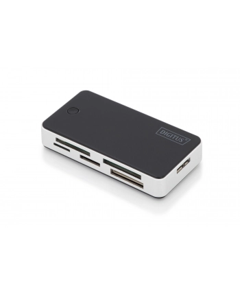 digitus Czytnik kart 5-portowy USB 3.0 SuperSpeed, All-in-one, Czarno-srebrny
