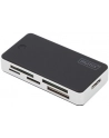 digitus Czytnik kart 5-portowy USB 3.0 SuperSpeed, All-in-one, Czarno-srebrny - nr 38
