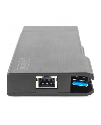 digitus Stacja dokująca USB 3.0 Typ A 7-portów, 4K 30Hz, HDMI, VGA, 2x USB 3.0, SD microSD, RJ45