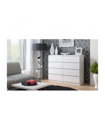 top e shop M8 MALWA KOMODA 120CM 8 SZUFLAD BIAŁY
