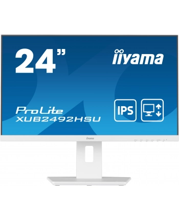iiyama Monitor 23.8 cala XUB2492HSU-W5 IPS,HDMI,DP,VGA,USB,HAS(150mm),biały