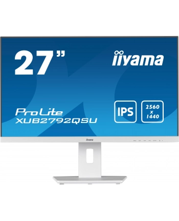 iiyama Monitor 27 cali 'XUB2792QSU-W5 IPS,WQHD,HDMI,DP,DVI,HAS(150mm),biały