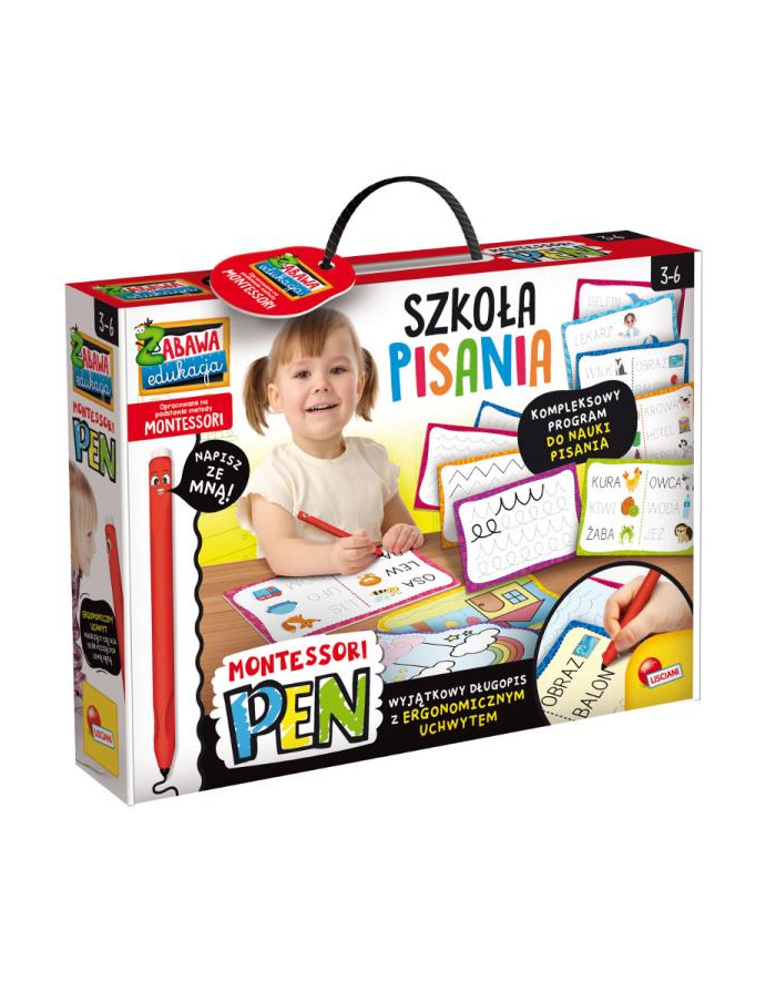 lisciani giochi Montessori Szkoła pisania z 18 tabliczkami i długopisem PL97081 LISCIANI główny