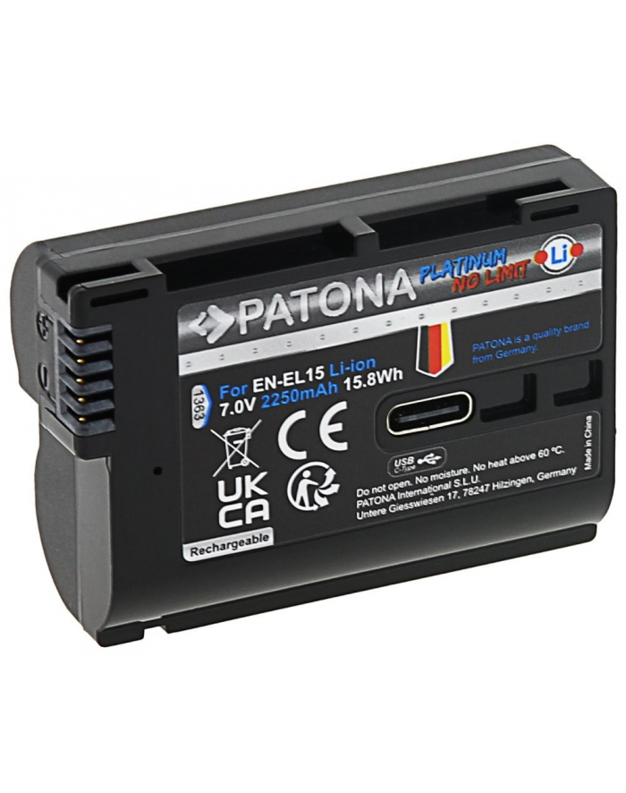 Akumulator Patona Platinum EN-EL15 z USB-C do Nikona główny