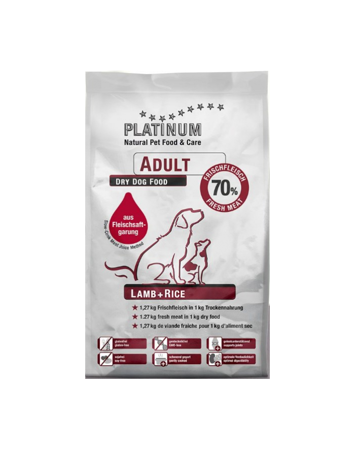 Platinum Adult Lamb+Rice 15kg  karma sucha dla psów główny