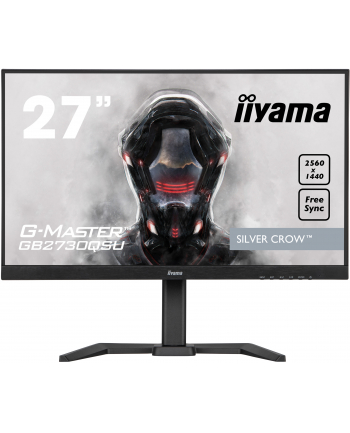 iiyama Monitor 27 cali GB2730QSU-B5 WQHD,HDMI,DP,DVI,USB3.0,75Hz,HAS(150mm)