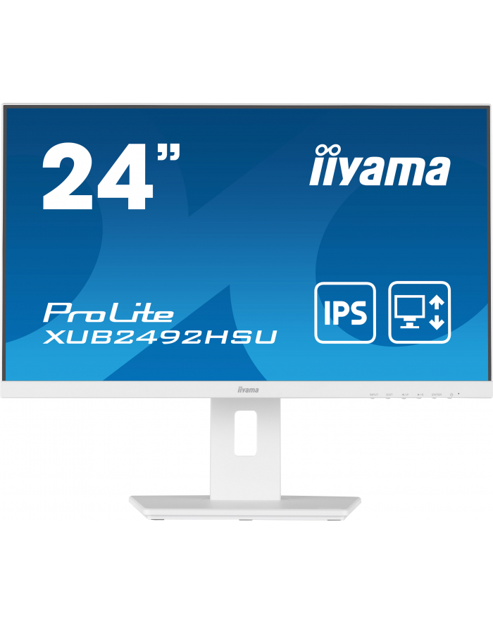 iiyama Monitor 23.8 cala XUB2492HSU-W5 IPS,HDMI,DP,VGA,USB,HAS(150mm),biały główny