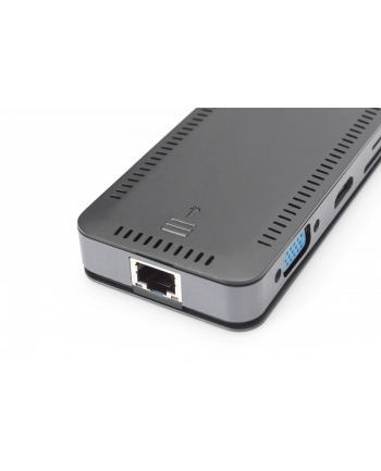 digitus Stacja dokująca USB-C, 11-portów, z możliwością instalacji M.2 SSD, 4K 30Hz, PD 3.0, RJ45