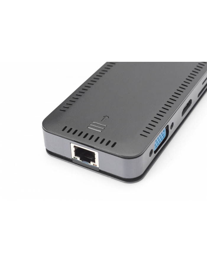 digitus Stacja dokująca USB-C, 11-portów, z możliwością instalacji M.2 SSD, 4K 30Hz, PD 3.0, RJ45 główny