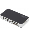 digitus Czytnik kart 5-portowy USB 3.0 SuperSpeed, All-in-one, Czarno-srebrny - nr 26