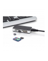 digitus Czytnik kart 5-portowy USB 3.0 SuperSpeed, All-in-one, Czarno-srebrny - nr 32