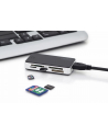 digitus Czytnik kart 5-portowy USB 3.0 SuperSpeed, All-in-one, Czarno-srebrny - nr 5