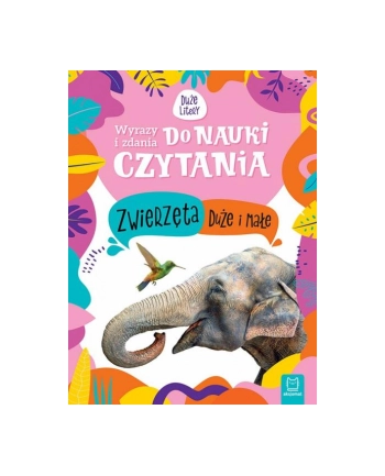 aksjomat Książeczka Wyrazy i zdania do nauki czytania. Duże litery. Zwierzęta duże i małe.