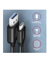axagon Kabel BUCM3-AM15AB USB-C  USB-A, 1.5m, USB 3.2 Gen 1 3A, ALU, oplot, czarny - nr 20