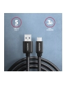 axagon Kabel BUCM3-AM15AB USB-C  USB-A, 1.5m, USB 3.2 Gen 1 3A, ALU, oplot, czarny - nr 5