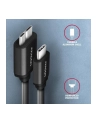 axagon BUMM3-CM10AB Kabel Micro-B USB,  USB-C 3.2 Gen 1, 1m, 3A, ALU, PVC Czarny - nr 32