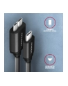 axagon BUMM3-CM10AB Kabel Micro-B USB,  USB-C 3.2 Gen 1, 1m, 3A, ALU, PVC Czarny - nr 6