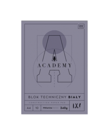 Blok techniczny A4 10 240g Academy Interdruk