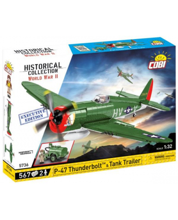 COBI 5736 Historical Collection WWII P-47 Thunderbolt Executive Edition 567 klocków