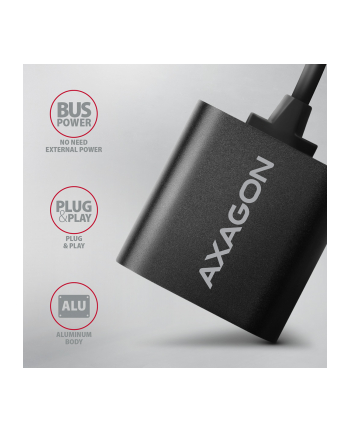 axagon ADA-12 Zewnętrzna karta dzwiękowa USB 2.0 48kHz/16-bit stereo, metal, kabel USB-A 15 cm