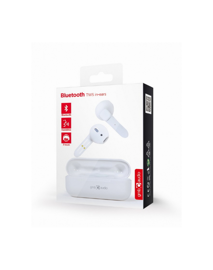 GEMBIRD Słuchawki douszne Bluetooth TWS Vienna kolor biały główny