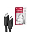 axagon Kabel BUCM3-CM15AB USB-C  USB-C, 1.5m, PD 60W, 3A, ALU, oplot Czarny - nr 19