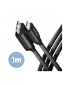 axagon BUMM3-CM10AB Kabel Micro-B USB,  USB-C 3.2 Gen 1, 1m, 3A, ALU, PVC Czarny - nr 19
