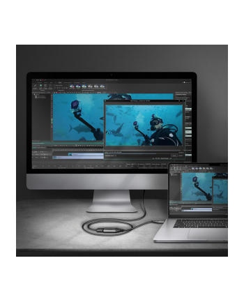 axagon Adapter RVC-HI2M  USB-C -> HDMI 2.0 4K/60Hz Aluminum, 25cm kabel