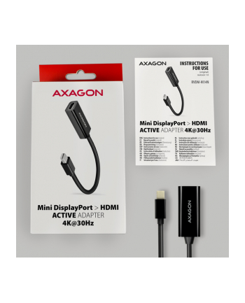 axagon Adapter aktywny RVDM-HI14N Mini DP > HDMI 1.4, 4K/30Hz