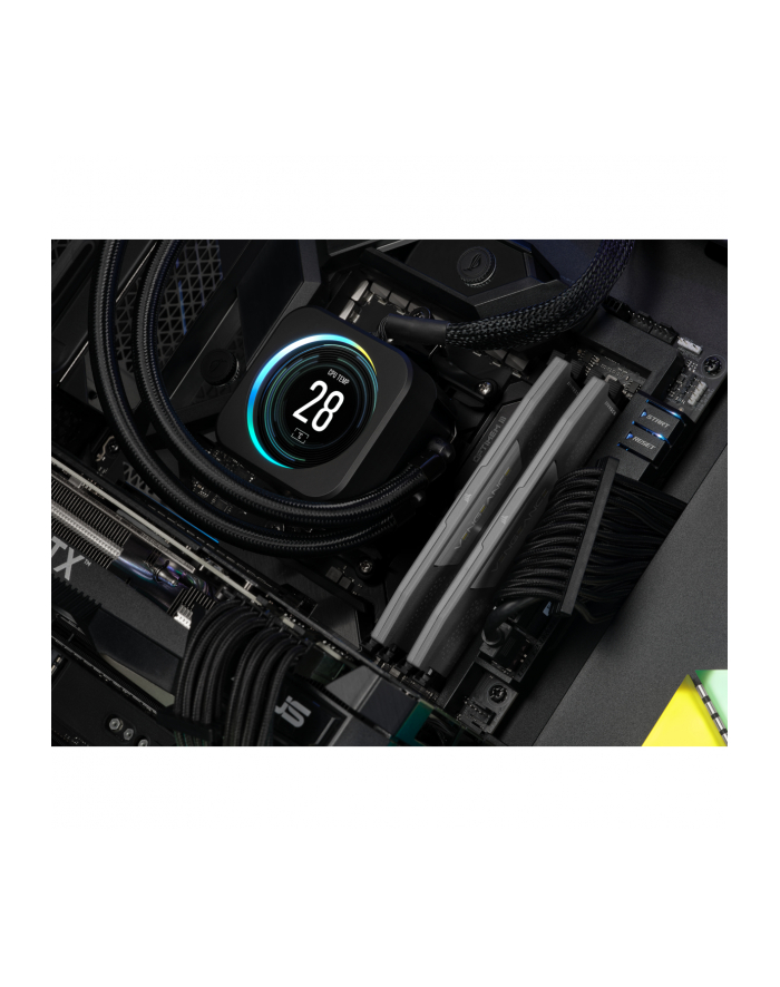 CORSAIR VENGEANCE 4x16GB DIMM DDR5 5600MT/s 64GB Unbuffered 36-36-36-76 Std PMIC XMP 3.0 Grey Heatspreader Black PCB 1.25V główny