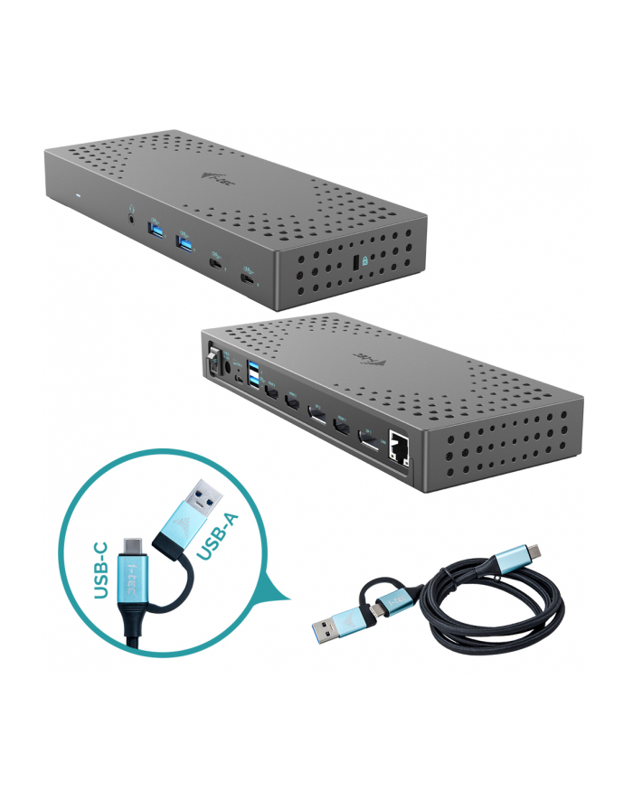 I-TEC USB 3.0 USB-C Thunderbolt 3x 4K Docking Station Gen 2 + Power Delivery 100W główny