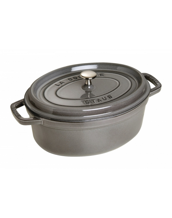 staub Garnek żeliwny owalny 4.2l La Cocotte, grafitowy główny