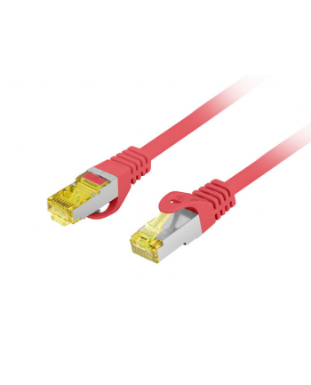 LANBERG Patchcord Kat.6A S/FTP LSZH CU 0.25m czerwony