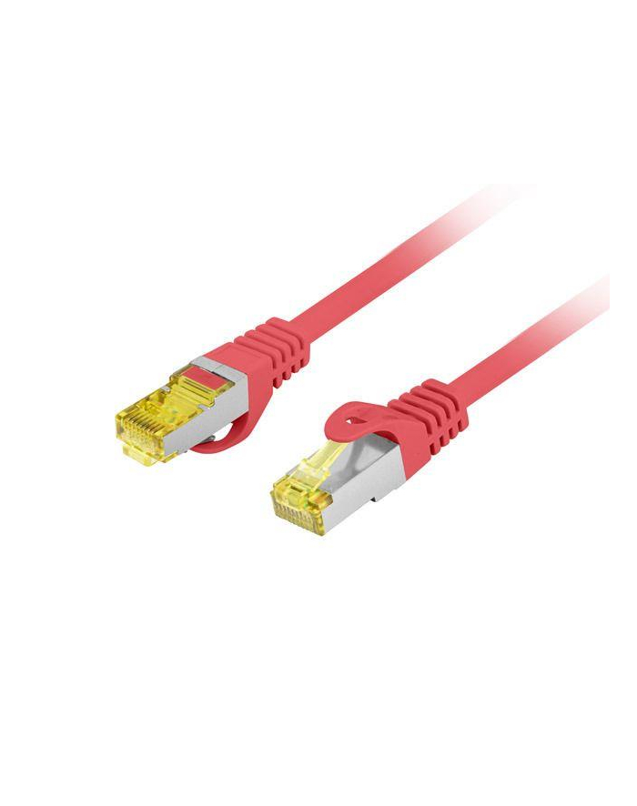 LANBERG Patchcord Kat.6A S/FTP LSZH CU 0.5m czerwony główny