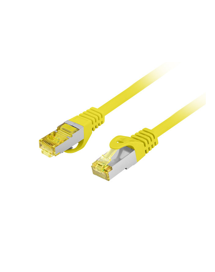 LANBERG Patchcord Kat.6A S/FTP LSZH CU 0.5m żółty główny