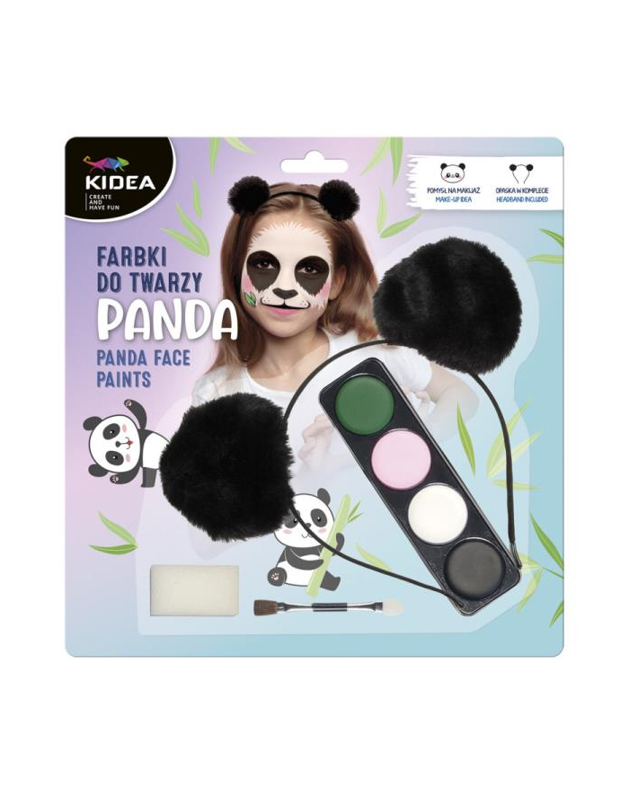 Farby do twarzy zestaw z opaską Panda Kidea Derform główny