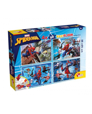 lisciani giochi Puzzle podłogowe dwustronne Maxi Floor 4x48el Marvel Spiderman 100385 LISCIAN