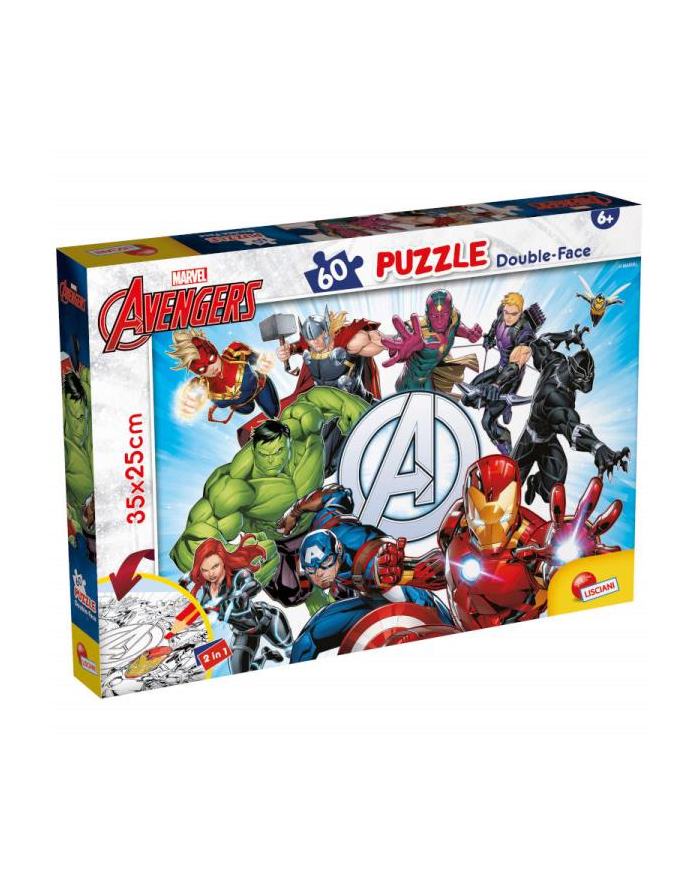 lisciani giochi Puzzle podłogowe dwustronne M-Plus 60el Marvel Avengers 99658 LISCIAN główny