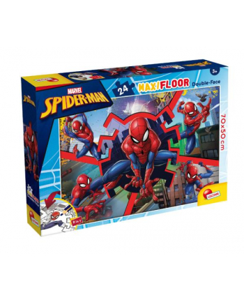 lisciani giochi Puzzle podłogowe dwustronne Maxi Floor 24el Marvel Spiderman 99740 LISCIAN
