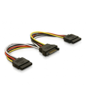 delock Kabel SATA zasilający(M)->2xSATA(F) 15cm nr 1