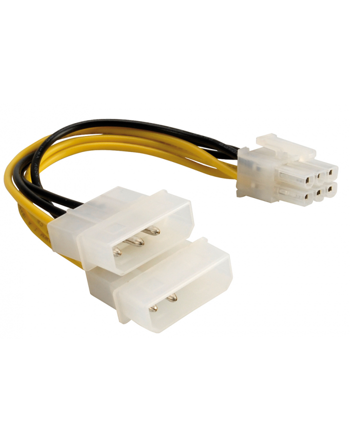 delock Kabel rozdzielacz zasilania 2xHDD/1xPCI Express 6Pin główny