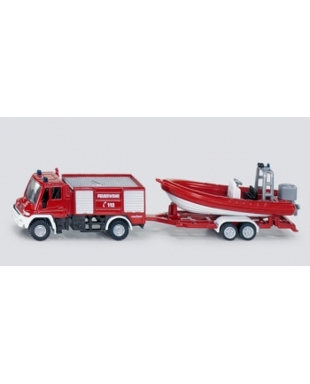 siku Straż  Pożarna Unimog z Łodzią