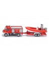 siku Straż  Pożarna Unimog z Łodzią - nr 2
