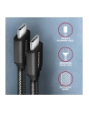 axagon BUCM3-CM30AB Kabel USB-C  USB-C, 3.0m, PD 60W, 3A, ALU, oplot, czarny - nr 26