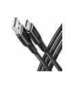 axagon BUCM-AM10AB Kabel USB-C  USB-A, 1.0m USB 2.0, 3A, ALU, oplot Czarny - nr 24