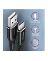 axagon BUCM-AM20AB Kabel USB-C - USB-A, 2m, USB 2.0, 3A, ALU, oplot, Czarny - nr 5